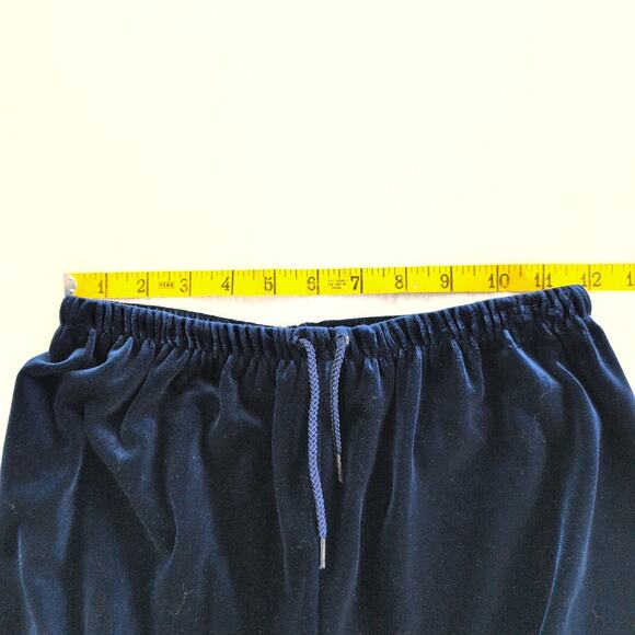 VTG SWAT Velvet Wide Leg Lounge Pants Women's Med Royal Blue Made In USA - Picture 4 of 7